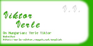 viktor verle business card